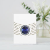 Diana's Sapphire Choker Ketting Briefkaart (Staand voorkant)