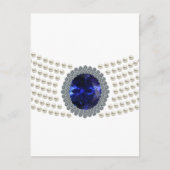 Diana's Sapphire Choker Ketting Briefkaart (Voorkant)