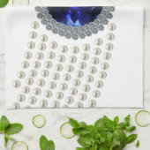 Diana's Sapphire Choker Ketting Theedoek (Gevouwen)