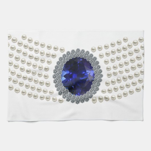 Diana's Sapphire Choker Ketting Theedoek (Horizontaal)