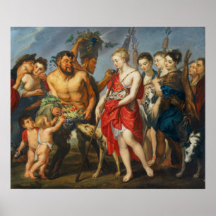 Diana's terugkeer van de jacht poster