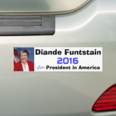 Diande Funtstain for President 2016 Bumpersticker (Op auto)