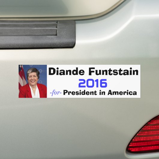 Diande Funtstain for President 2016 Bumpersticker (Op auto)