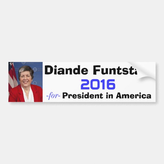 Diande Funtstain for President 2016 Bumpersticker (Voorkant)