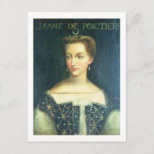 Diane de Poitiers (olie op canvas) Briefkaart