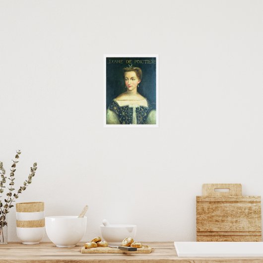 Diane de Poitiers (olie op canvas) Poster (Keuken)