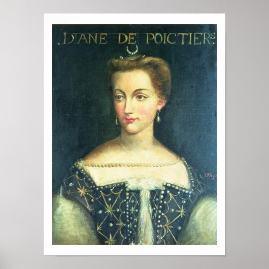 Diane de Poitiers (olie op canvas) Poster (Voorkant)
