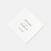 Diane hedendaagse chique moderne bruiloft servet (Hoek)