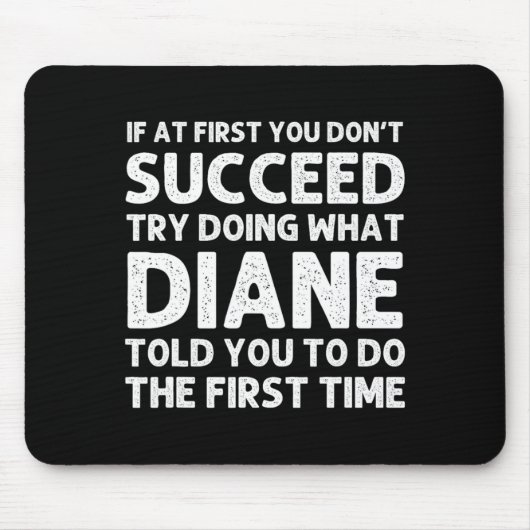 Diane Name D Birthday Funny Christmas J  Muismat (Voorkant)