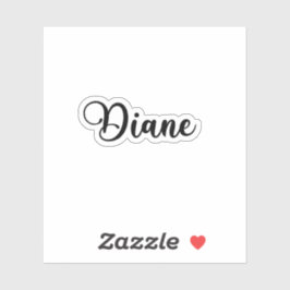 Diane Name - Handgeschreven kalligrafie Sticker