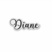 Diane Name - Handgeschreven kalligrafie Sticker (Voorkant)