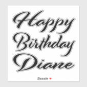 Diane Name Vorname black Sticker Geburtstag (Vel)