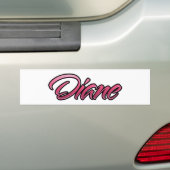 Diane rode roze Aufkleber-Sticker Bumpersticker (Op auto)