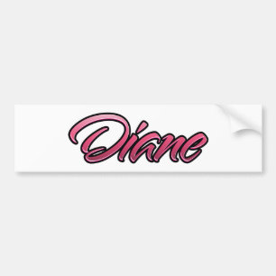 Diane rode roze Aufkleber-Sticker Bumpersticker