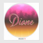 Diane Vorname Name golden pink Aufkleber Sticker (Vel)
