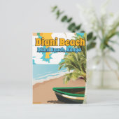 Diani Beach Kenia vintage reisposter. Briefkaart (Staand voorkant)