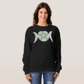 Dianic Wicca Triple Godin Pentagram Symbool Trui (Voorkant volledig)