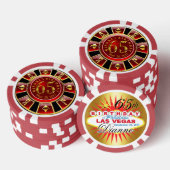 Dianne 65th Verjaardag Vegas Casino Chip-Gold Pokerchips (Opstapeling)