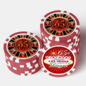 Dianne 65th Verjaardag Vegas Casino Chip-Red Pokerchips (Opstapeling)