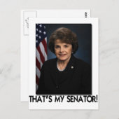 Dianne Feinstein, dat is mijn senator. Briefkaart (Voorkant / Achterkant)