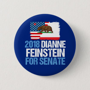 Dianne Feinstein voor de Californische Senaat 2018 Ronde Button 5,7 Cm