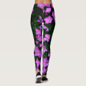 Dianthus Flowers Bright Pink en Green Floral Leggings (Achterkant)