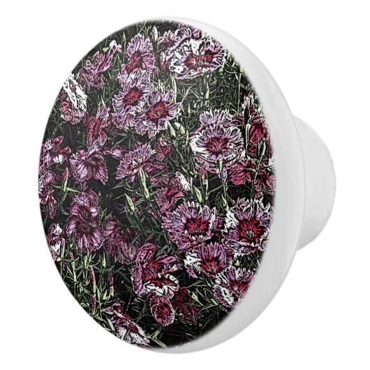 DIANTHUS FLOWERS KERAMISCHE KNOP (Rechts)