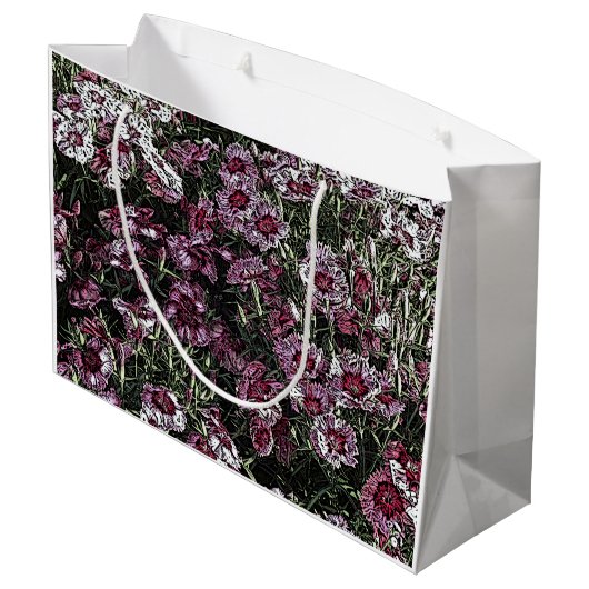 DIANTHUS FLOWERS LARGE CADEAUTASJE (Achterkant Gekanteld)