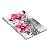 Dianthus - Watercolor bloemen Notitieboek (Rechterzijde)