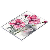 Dianthus - Watercolor bloemen Notitieboek (Linkerzijde)