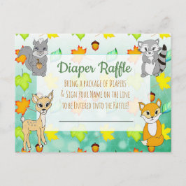 Diaper Baby shower Game Forest Animals Briefkaart