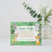 Diaper Baby shower Game Forest Animals Briefkaart (Staand voorkant)