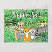 Diaper Baby shower Game Forest Animals Briefkaart (Achterkant)