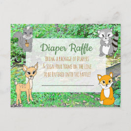 Diaper Baby shower Game Forest Animals Briefkaart