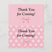 Diaper Baby shower Game, Roze Bow Shabby (Achterkant)