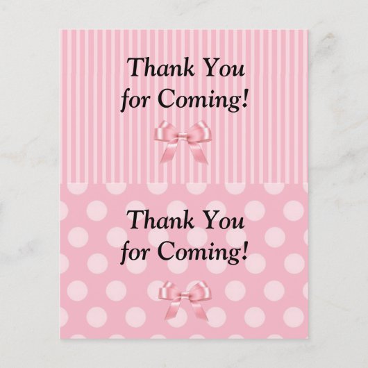 Diaper Baby shower Game, Roze Bow Shabby (Achterkant)