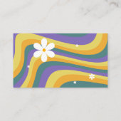 Diaper Baby shower Groovy Retro 70s 80s Informatiekaartje (Achterkant)