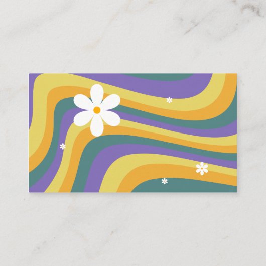 Diaper Baby shower Groovy Retro 70s 80s Informatiekaartje (Achterkant)