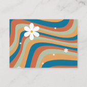 Diaper Baby shower Groovy Retro 70s 80s Informatiekaartje (Achterkant)