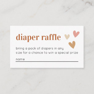 Diaper Baby shower Invitation Insert Card Informatiekaartje