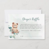 Diaper Baby shower-kaart met Raffle Bedankkaart (Voorkant)