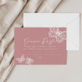 Diaper Baby shower-kaart met Raffle Notitiekaartje