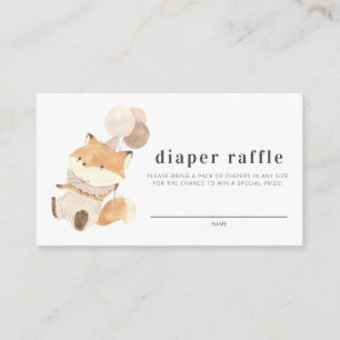 Diaper Baby shower met eenvoudige, moderne raffle Informatiekaartje