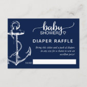 Diaper Baby shower met neusanker Informatiekaartje (Voorkant)