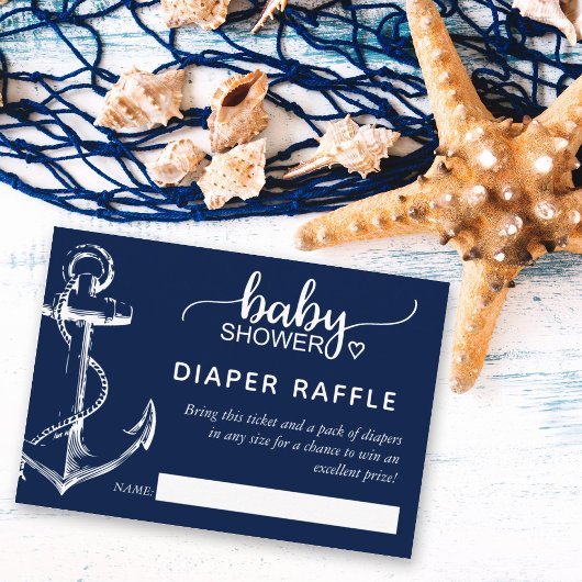 Diaper Baby shower met neusanker Informatiekaartje