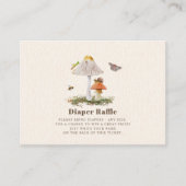 Diaper Baby shower Raffle Insect Woodland Mushroom Informatiekaartje (Voorkant)