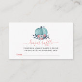 Diaper Baby shower Raffle Little Pumpkin-behuizing Informatiekaartje (Voorkant)