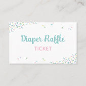 Diaper Baby shower Raffle Sprinkle Doughnut Visitekaartje (Achterkant)