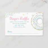 Diaper Baby shower Raffle Sprinkle Doughnut Visitekaartje (Voorkant)