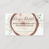 Diaper Baby shower-spel met Raffle Plaatskaartje (Voorkant)